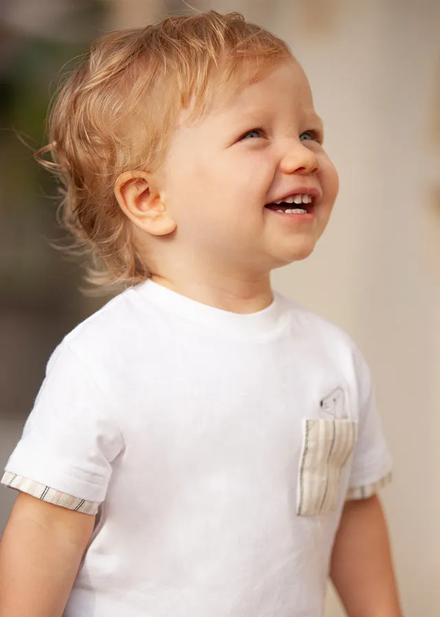 Mayoral S/s t-shirt for baby boy - Oat