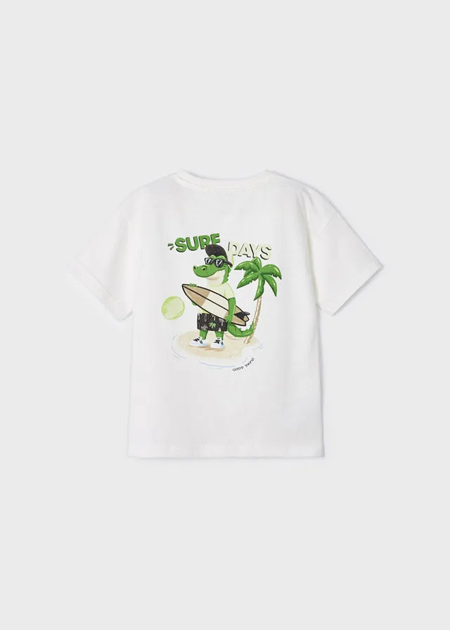 Mayoral S/s t-shirt for boy - Cream