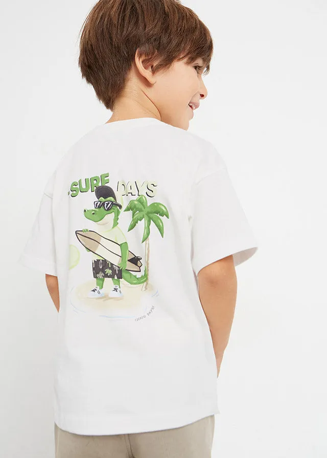 Mayoral S/s t-shirt for boy - Cream