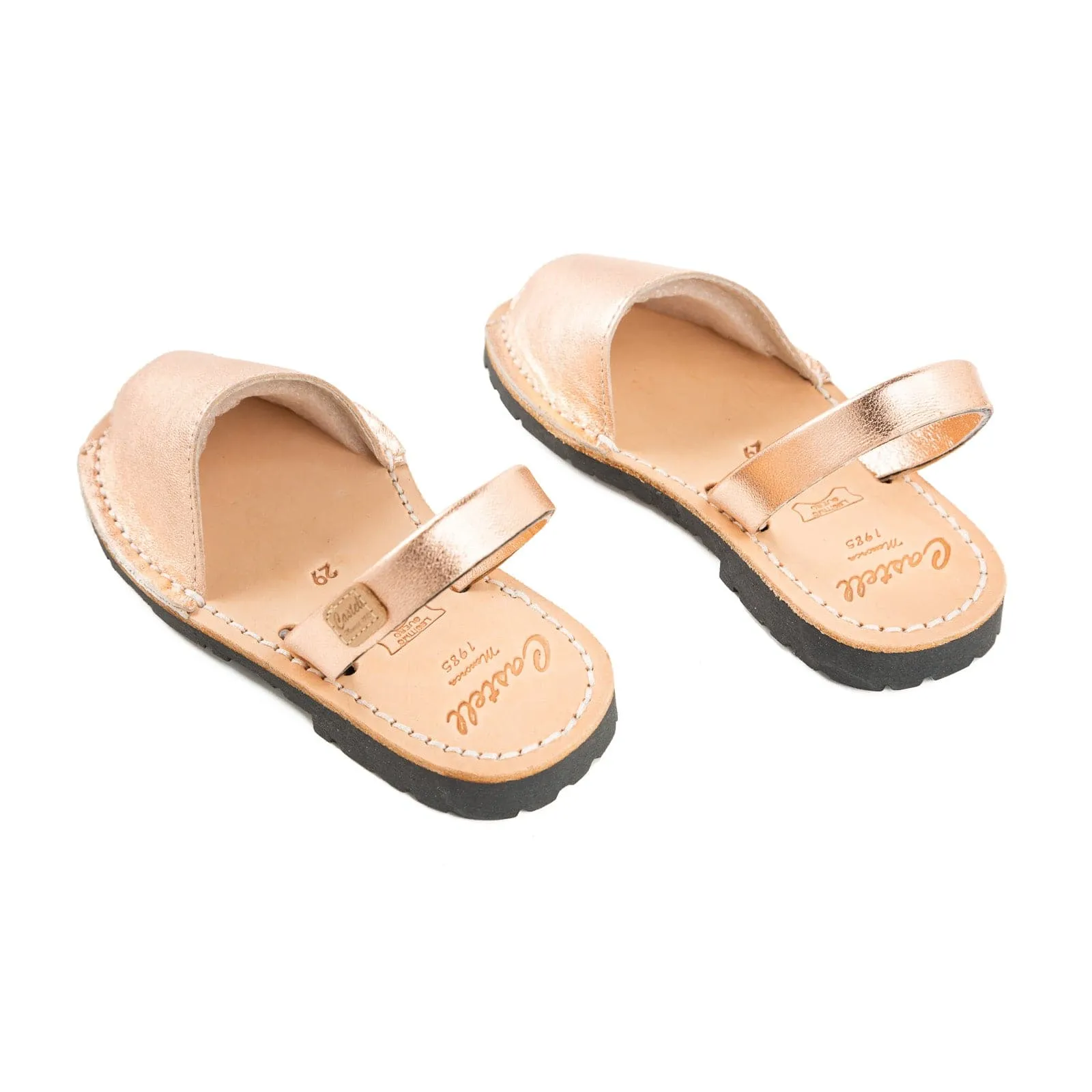 Metallic Leather Menorcan Sandal For Kids - Iker 1097 Metallic