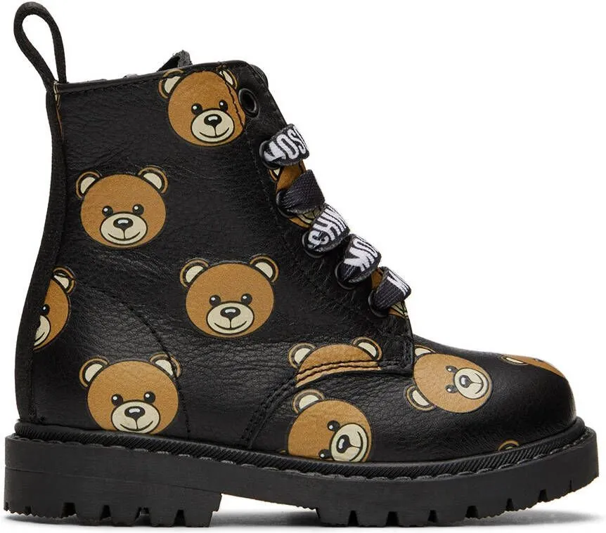 Moschino Baby Black Teddy Boots