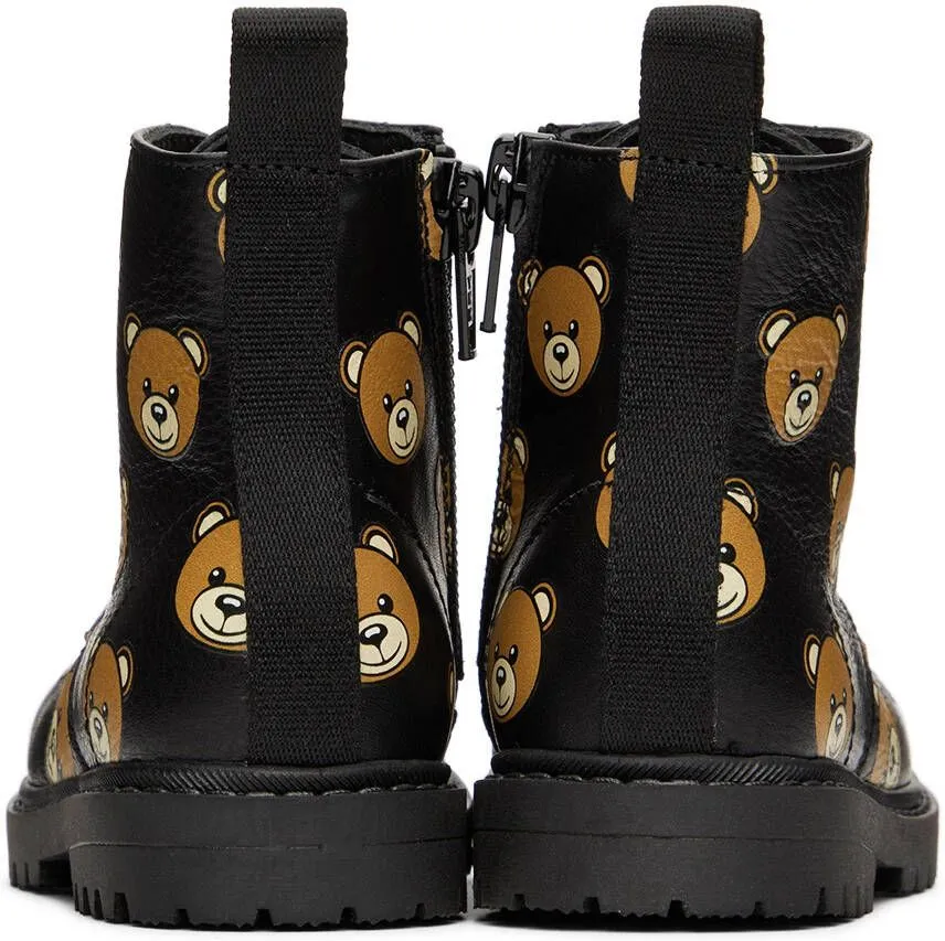 Moschino Baby Black Teddy Boots