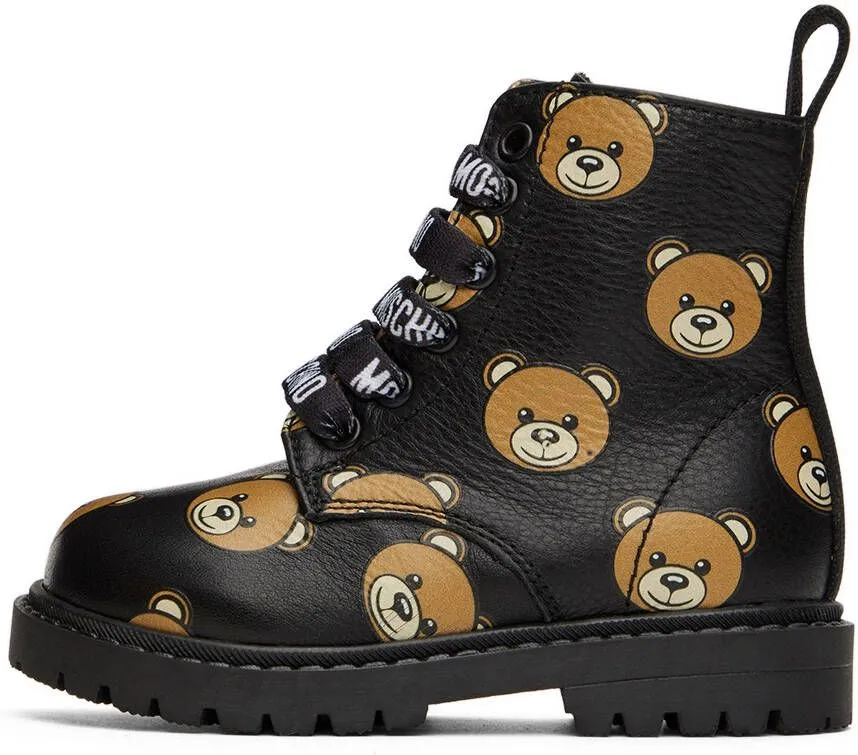 Moschino Baby Black Teddy Boots