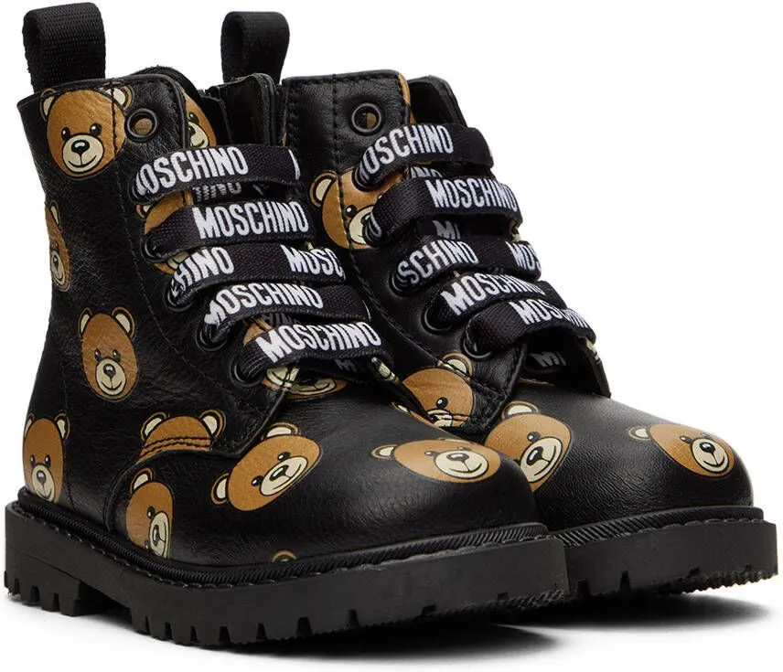 Moschino Baby Black Teddy Boots