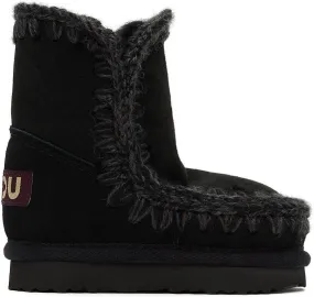 Mou Baby Black Suede Ankle Boots