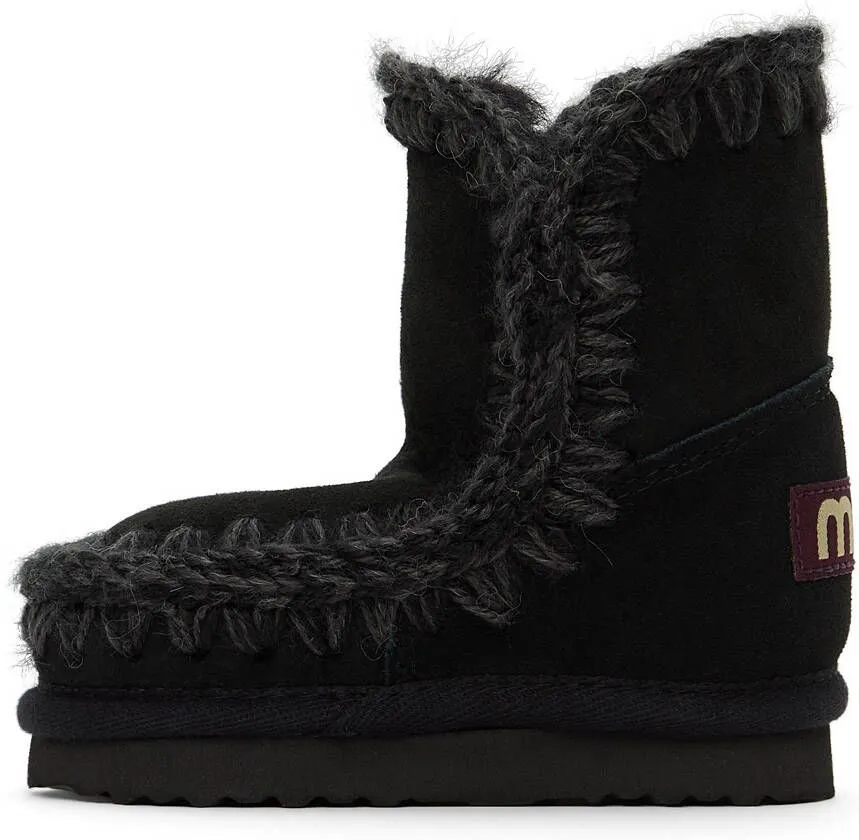 Mou Baby Black Suede Ankle Boots