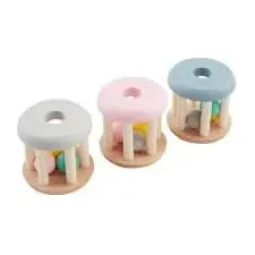 mudpie rolling wooden rattle