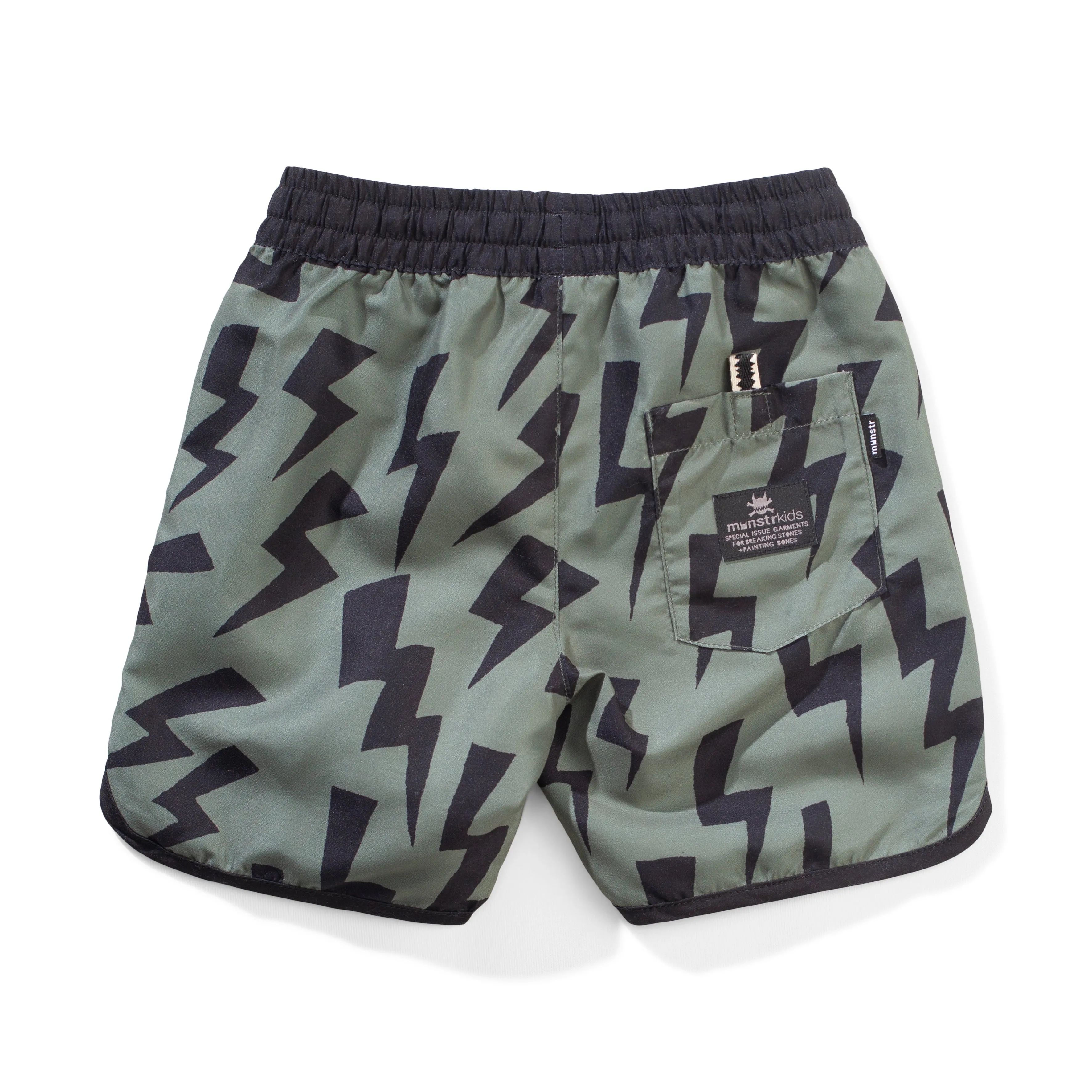 Munster Kids Zapper Boardies - Olivine