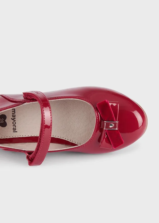 Patent leather mary jane for girl - Red