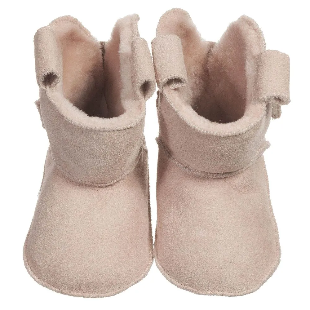 Pink Sheepskin Pre-Walker Baby Boots