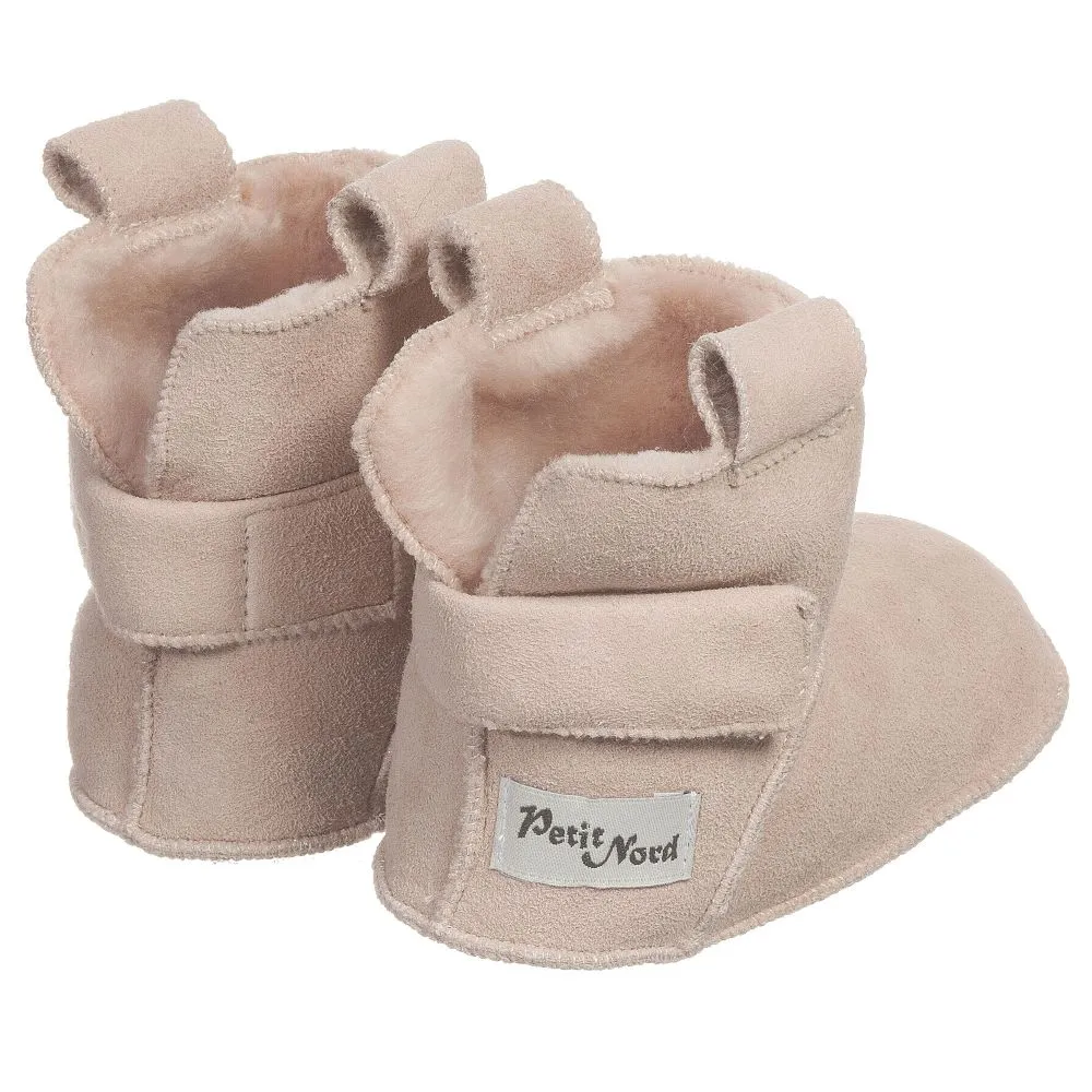 Pink Sheepskin Pre-Walker Baby Boots