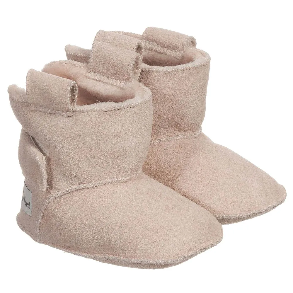 Pink Sheepskin Pre-Walker Baby Boots