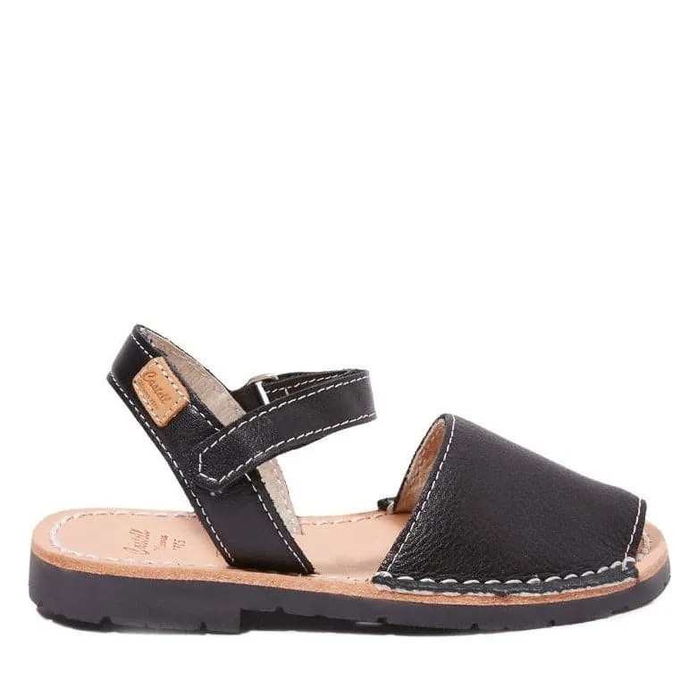 Plain Leather Menorcan Sandal For Kids - Iker 1002 Ciervo