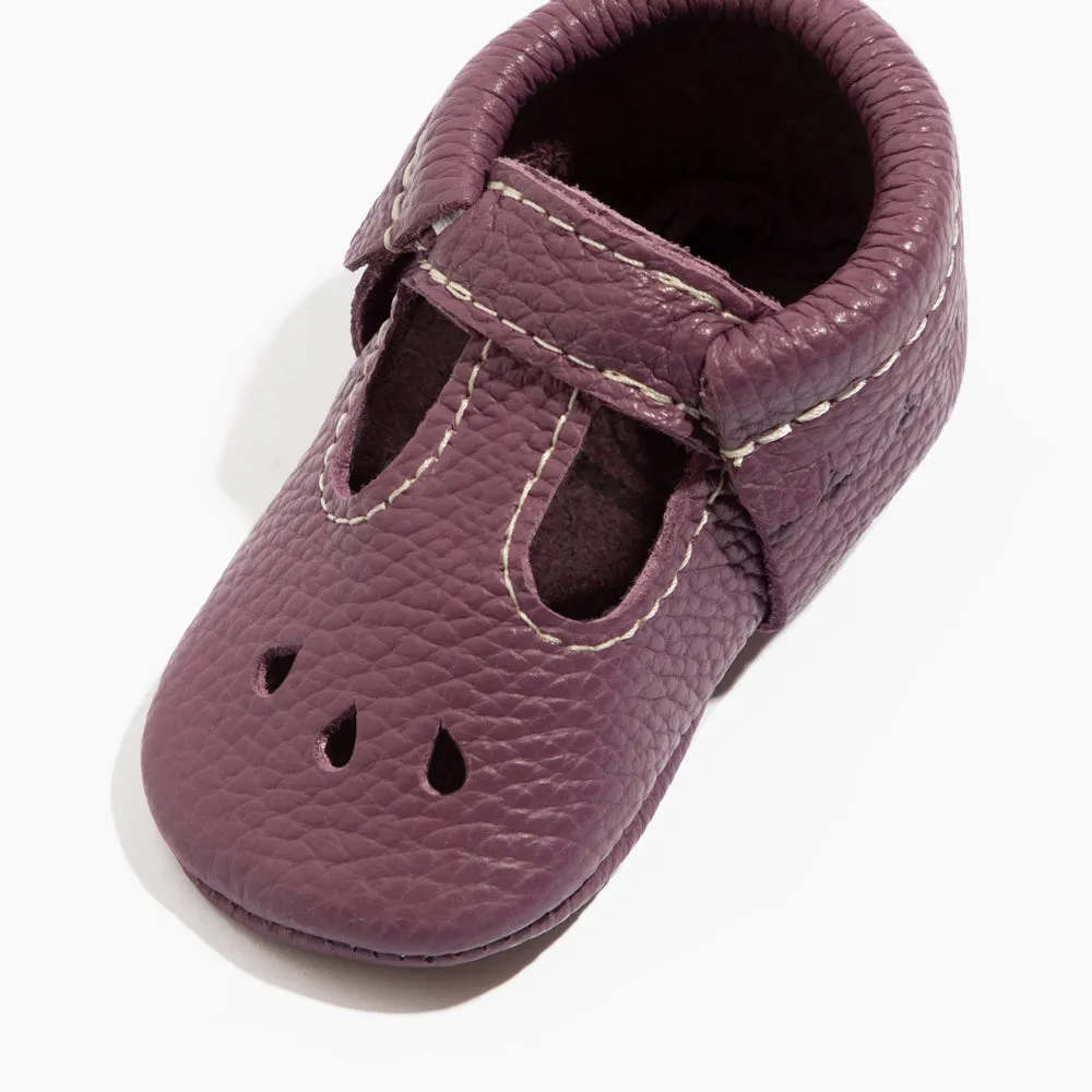 Plum Mary Jane Baby Shoe