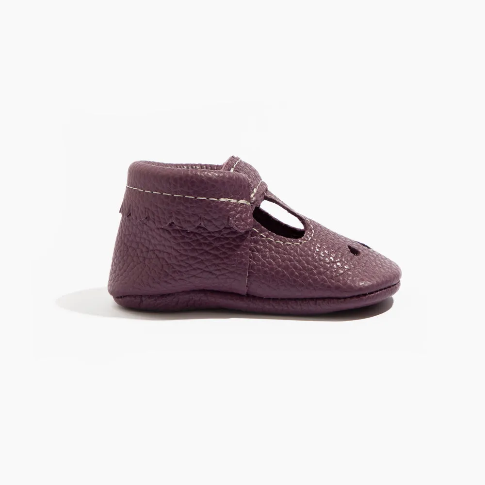 Plum Mary Jane Baby Shoe