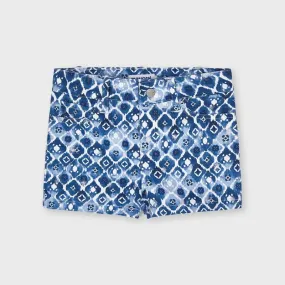 Printed Twill Short Pant for Girl Ink