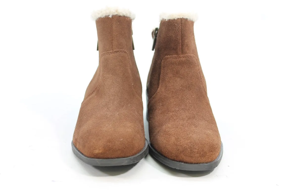 Reaction Kenneth Cole Salt Zip Cozy Women's Brown Boots 8M(ZAP19423)