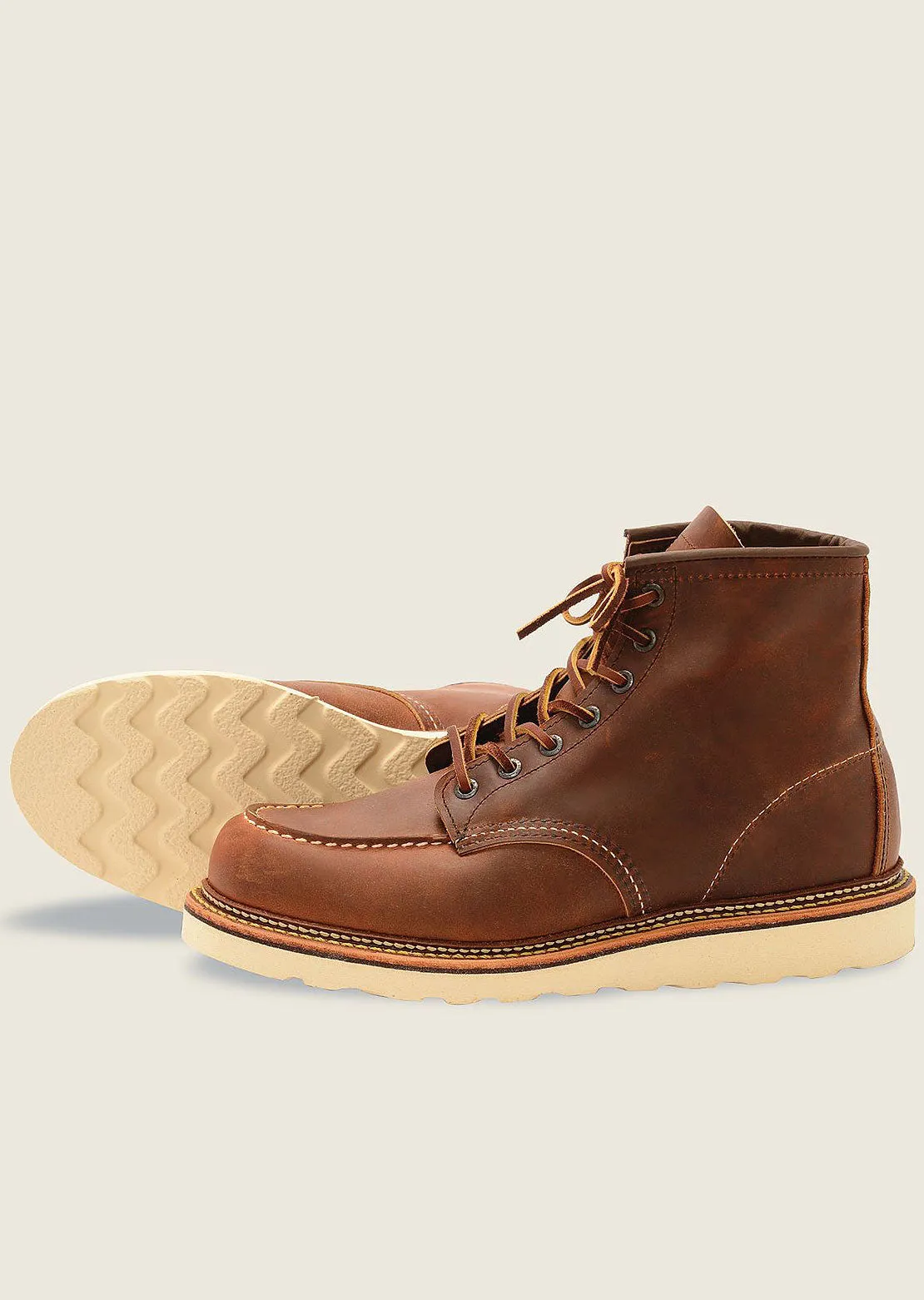 Redwing Men's 6 Classic Moc Boots with Footbed