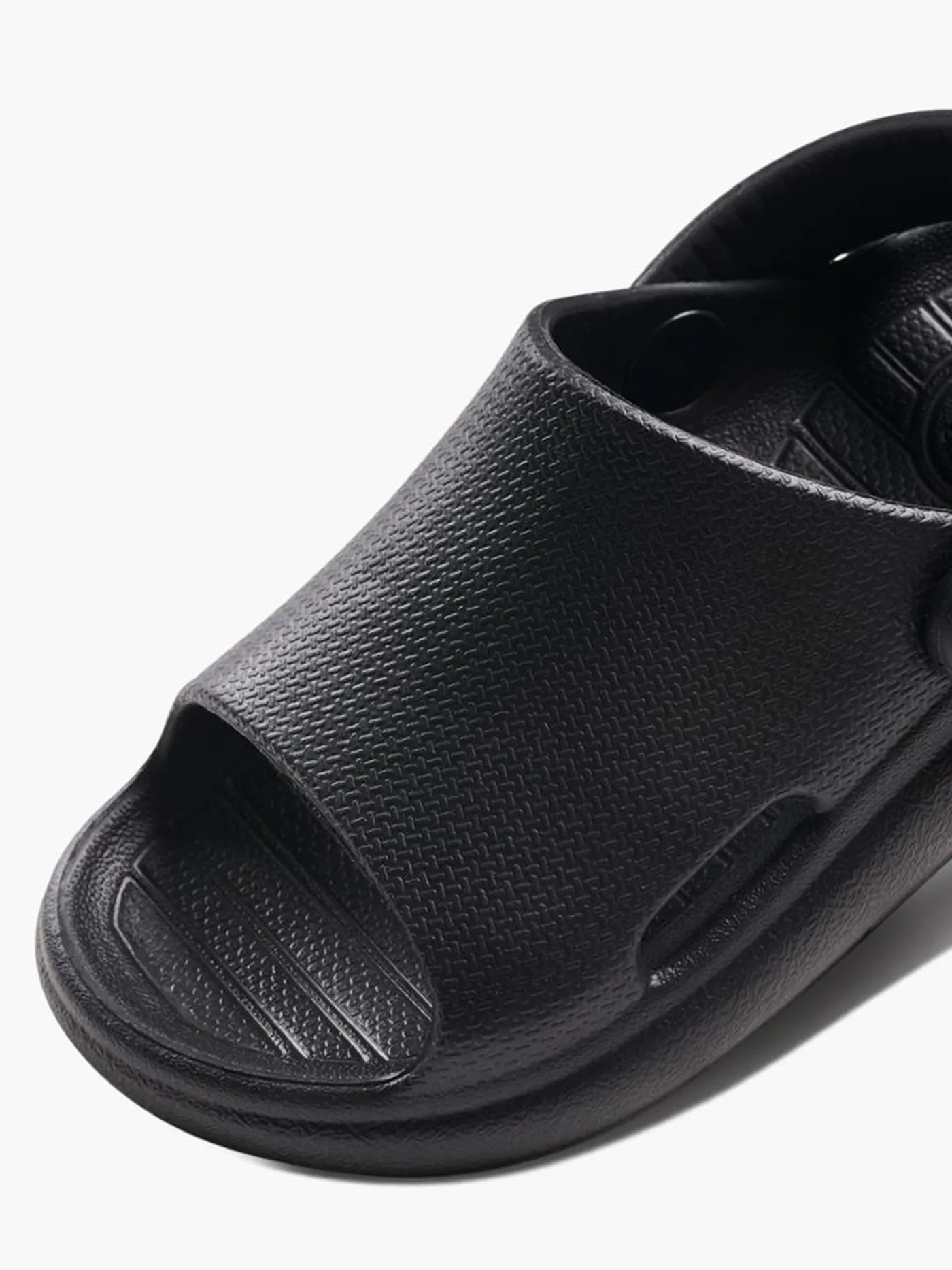 Rio Slide Black Sandals (Little Kids)