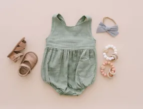 Sage Pocket Romper