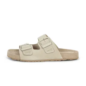 SANDALS DOUBLE BUCKLE Woman Champagne Beige