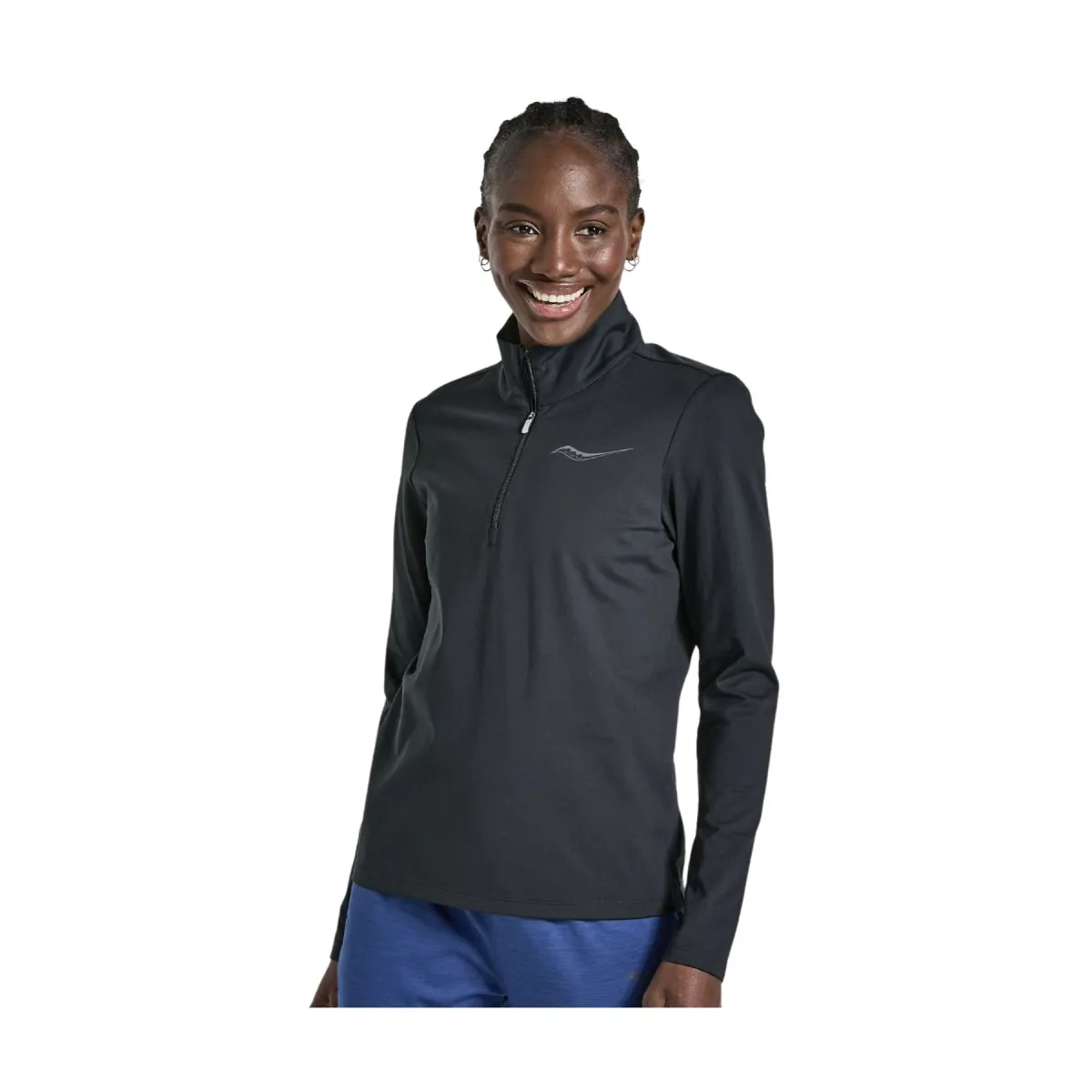 Saucony Solstice Long Sleeve 1/4 Zip Black Women's Sweatshirt