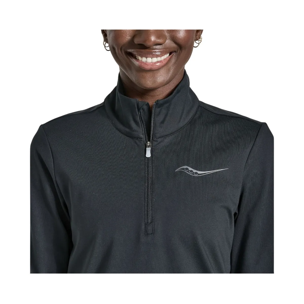 Saucony Solstice Long Sleeve 1/4 Zip Black Women's Sweatshirt