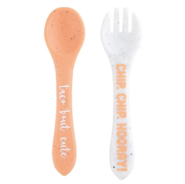 Silicone Spoon + Fork Set