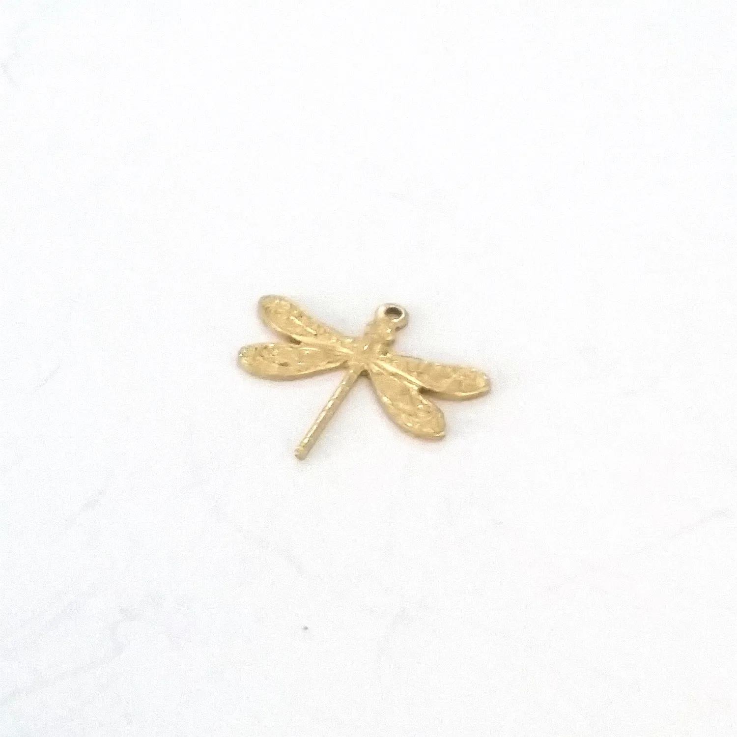 Small Dragonfly Charm, 1 Loop, Brass, Lot Size 10, #01R