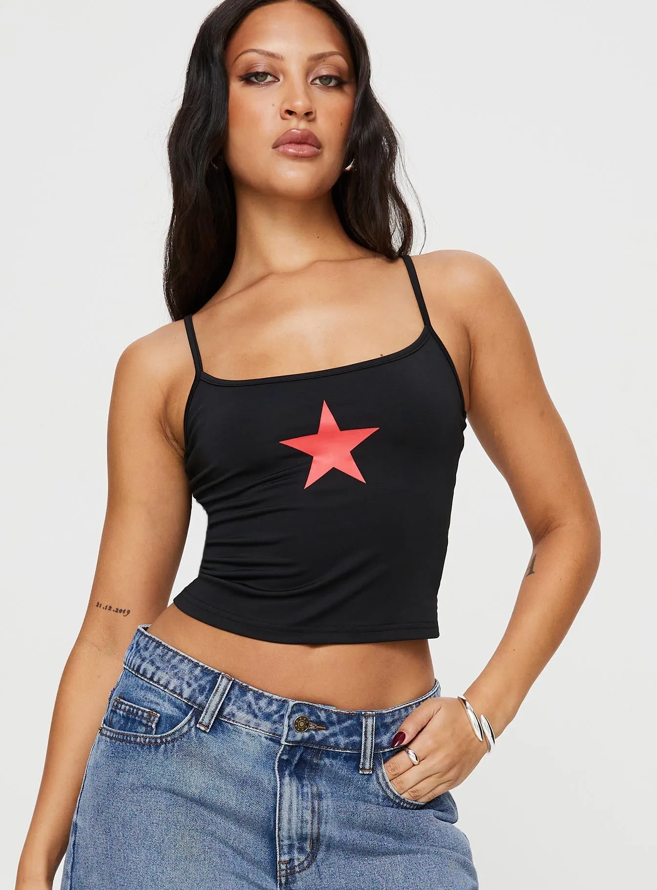 Star Girl Cami Black