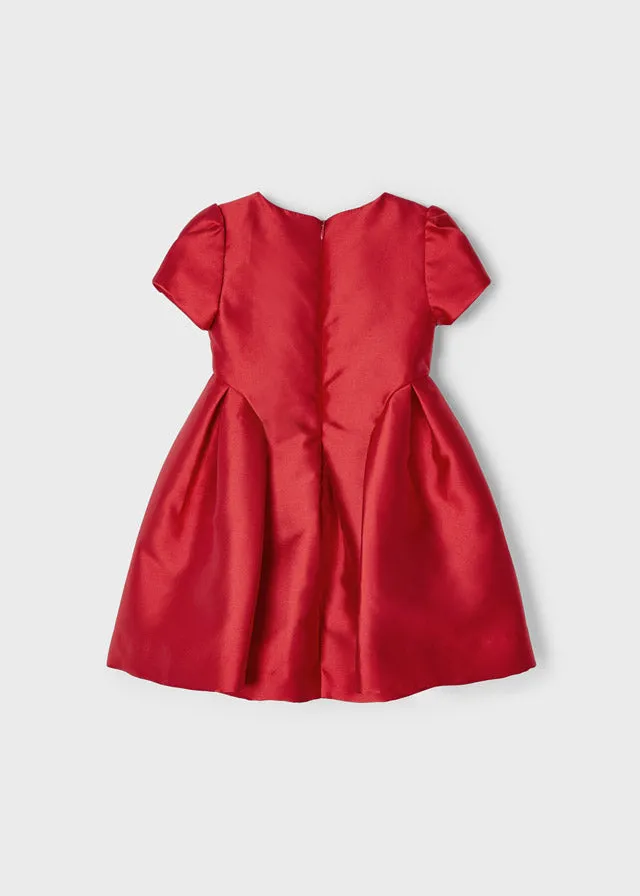 Taffeta dress for girl - Red