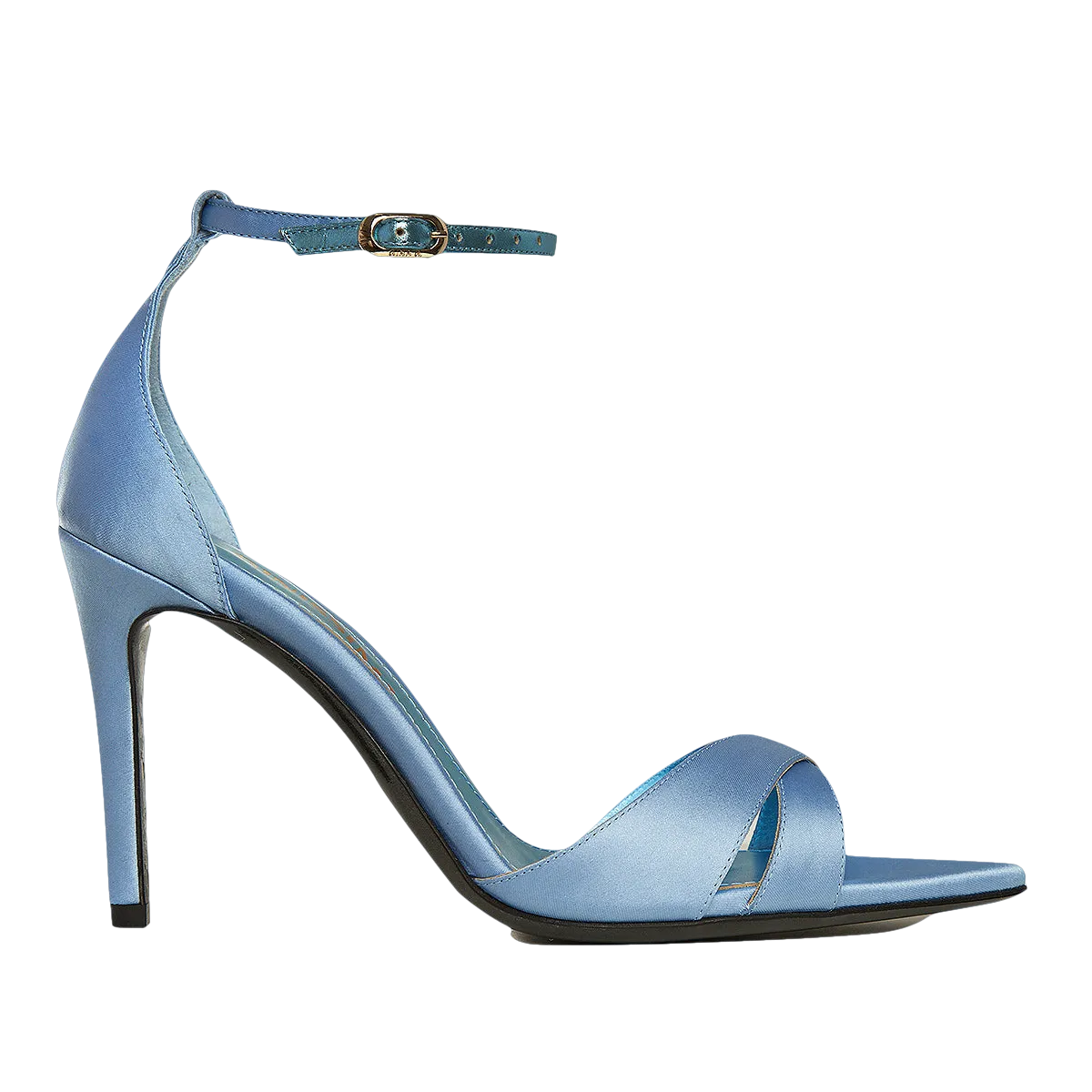 Thea Baby Blue Satin Sandals