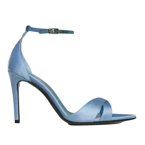 Thea Baby Blue Satin Sandals