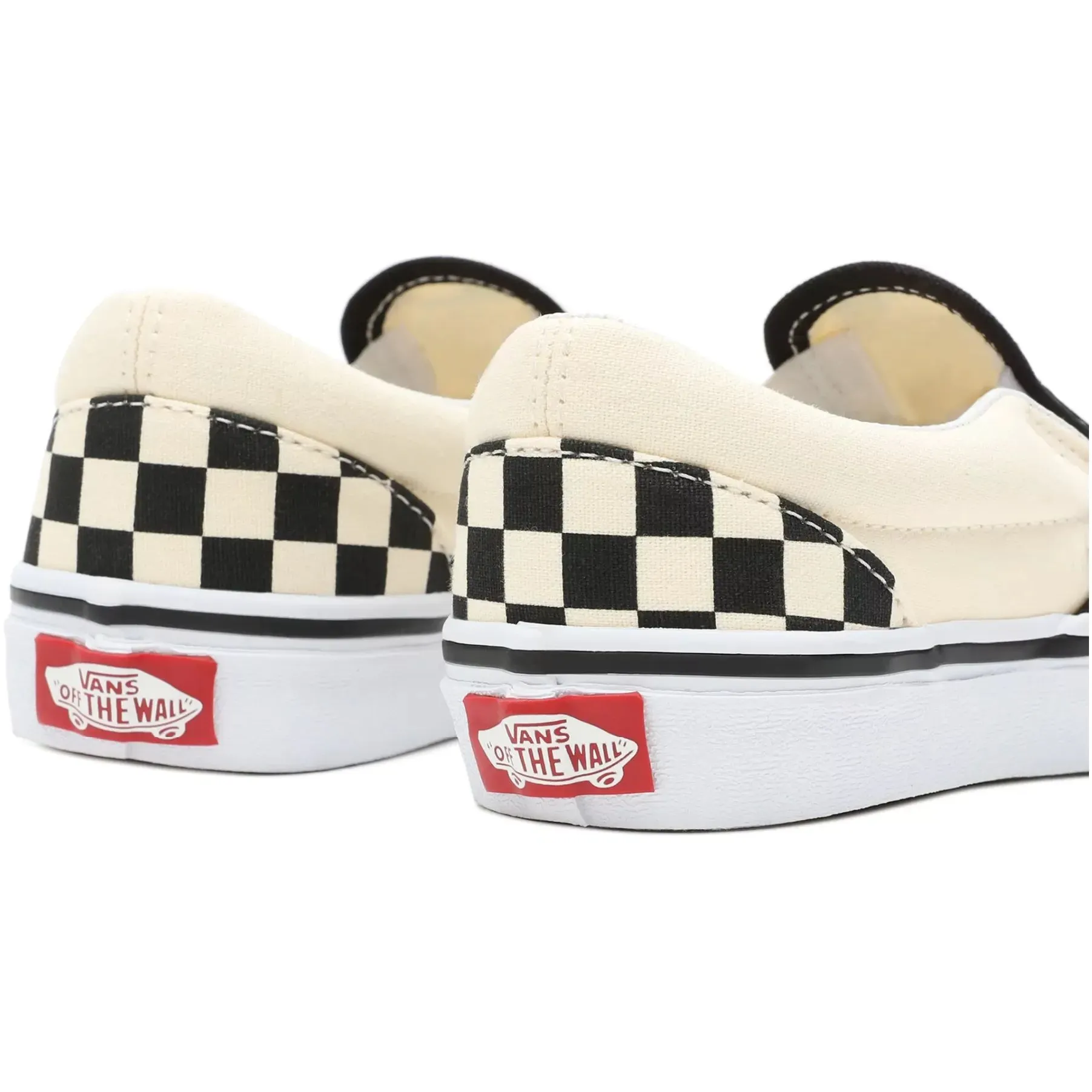 Vans Classic Slip-On Kids (Checkerboard) Skate Shoes - Delphinium Blue/True White