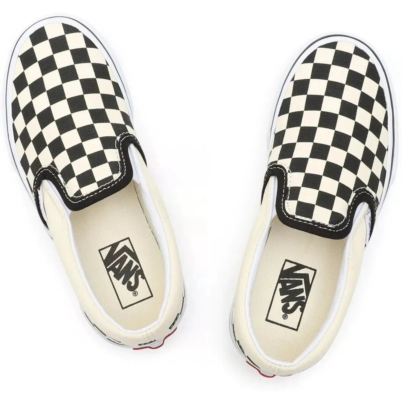 Vans Classic Slip-On Kids (Checkerboard) Skate Shoes - Delphinium Blue/True White