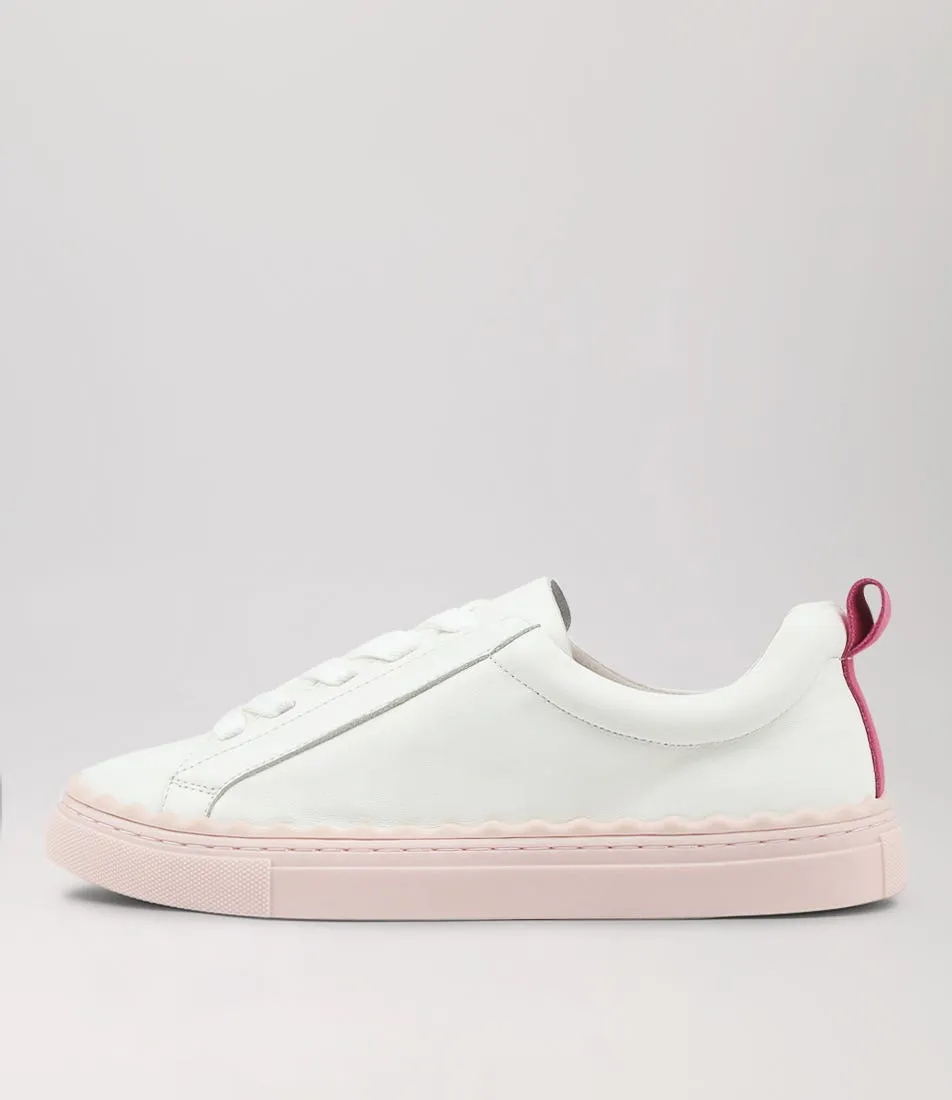 WALNUT Henson Sneaker White Baby Pink Leather Sneakers