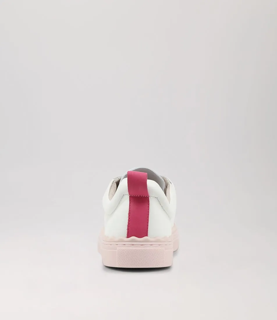 WALNUT Henson Sneaker White Baby Pink Leather Sneakers