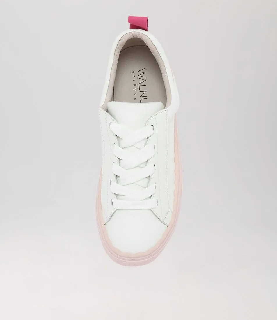 WALNUT Henson Sneaker White Baby Pink Leather Sneakers