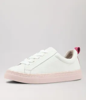 WALNUT Henson Sneaker White Baby Pink Leather Sneakers