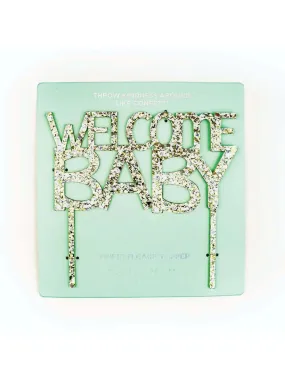 Welcome Baby Pearl Cake Topper