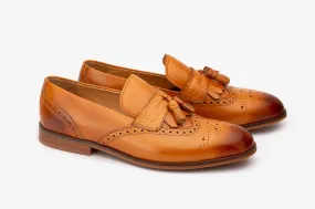 Wing Cap Brogue Tassel Loafer