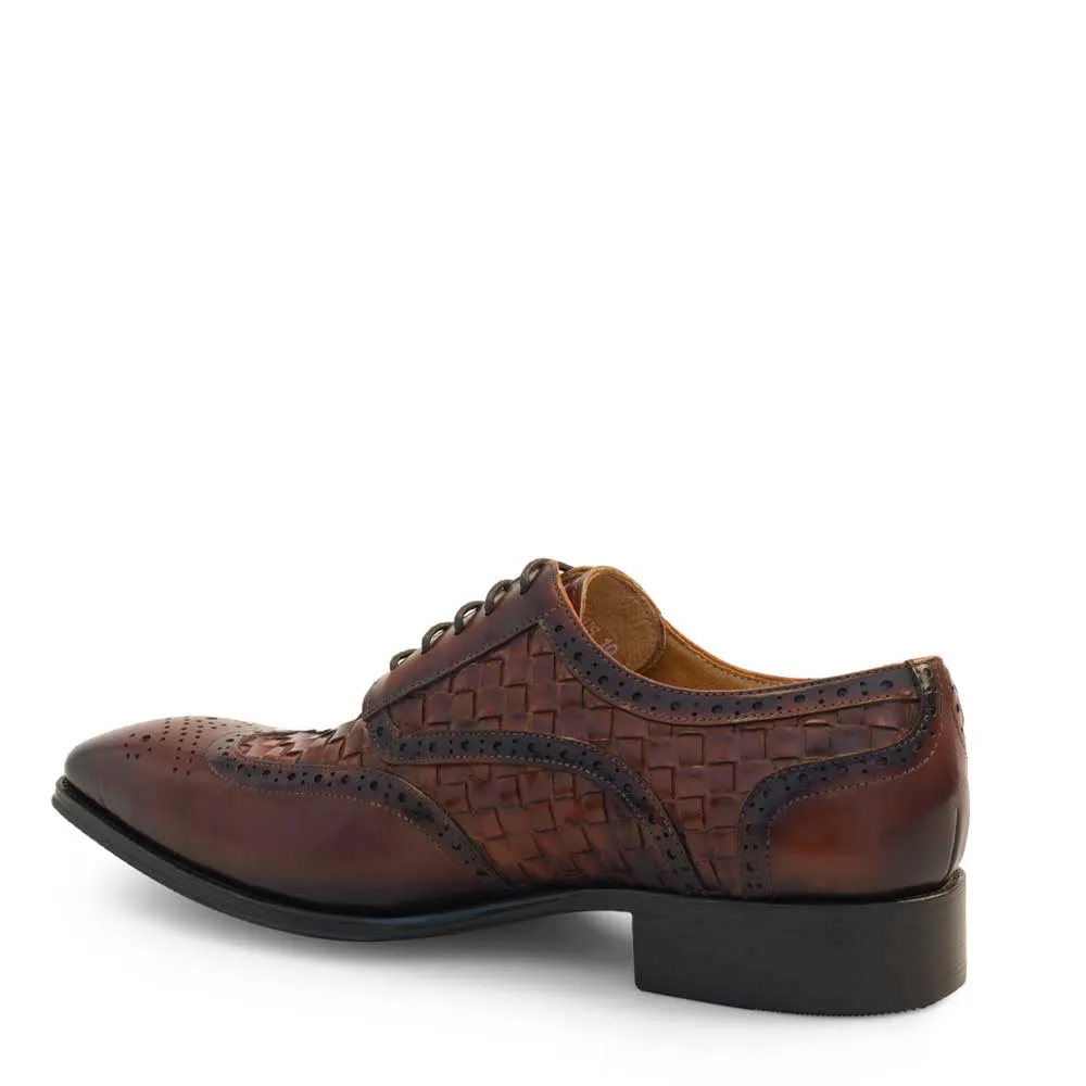 Woven Calf Wing Tip Derby