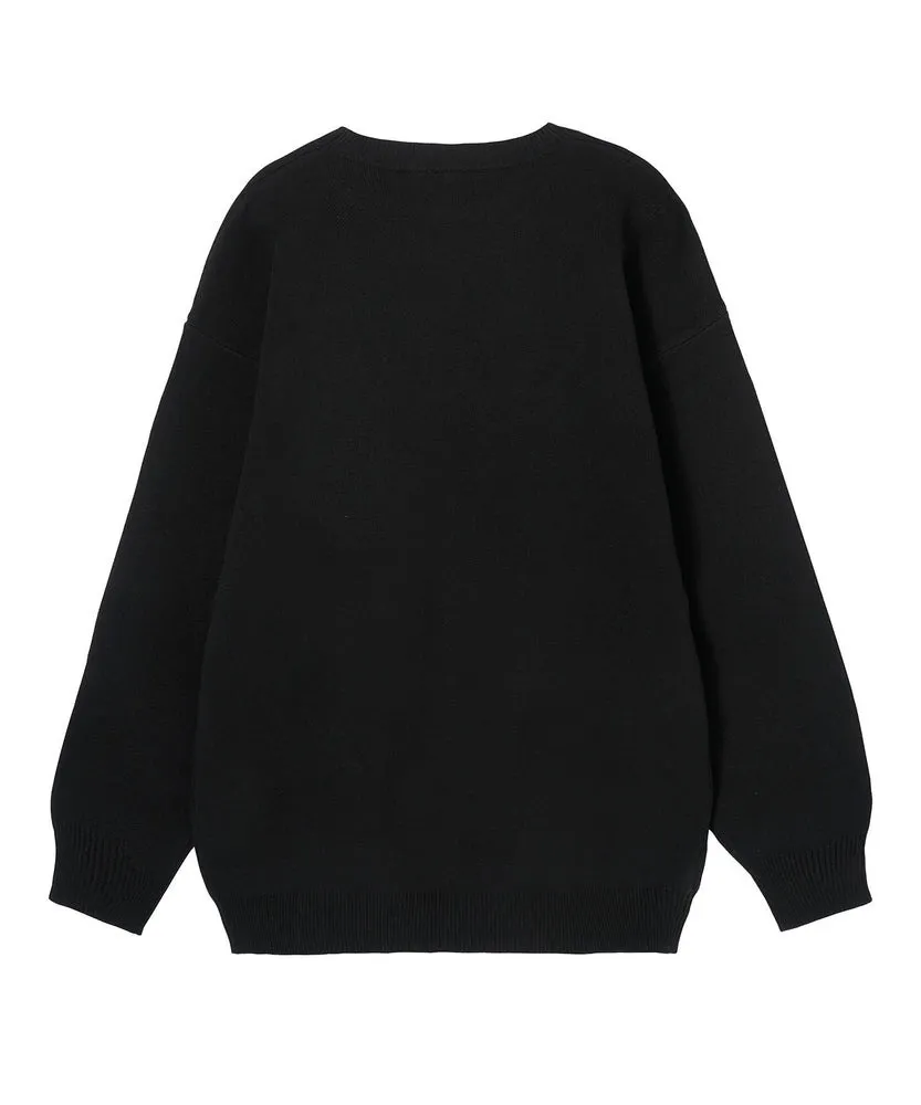 X-girl  |Crew Neck Casual Style Long Sleeves Plain Logo